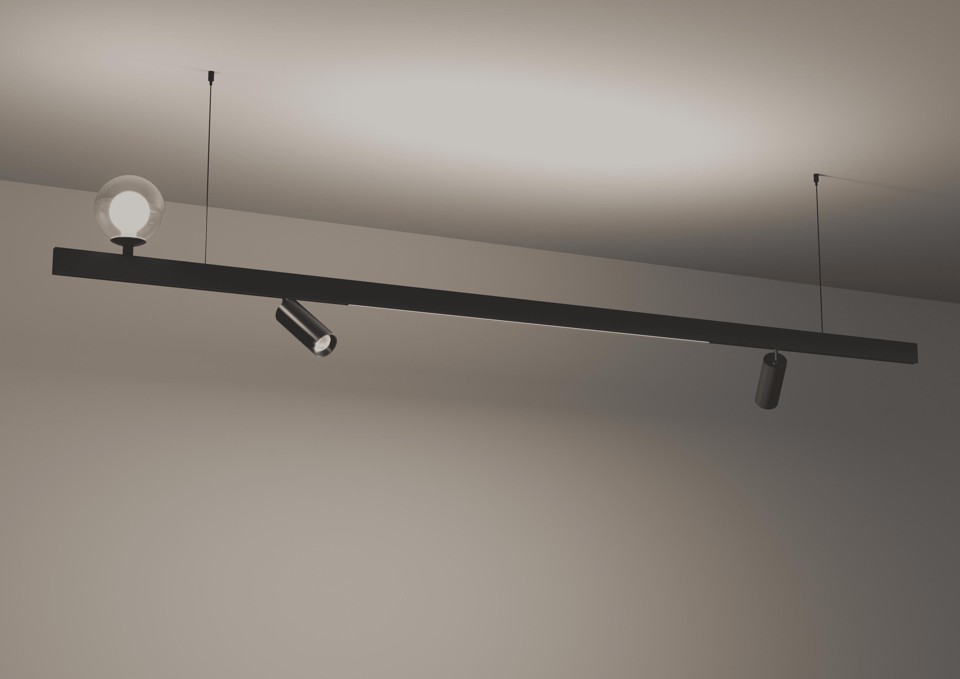 Шинопровод магнитный двусторонний crystal lux clt 0.126 01 l2000 bl